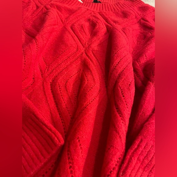 Talbots Red Crew Neck Sweater with Cozy Knit - Picture 2 of 3